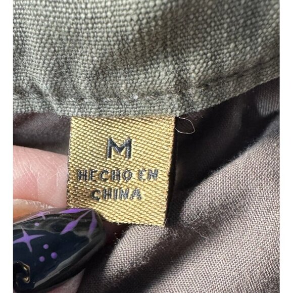 Vintage Levi’s Men's Sz M Olive Green Military Jacket Full Zip Front Zip Hood - Picture 5 of 16